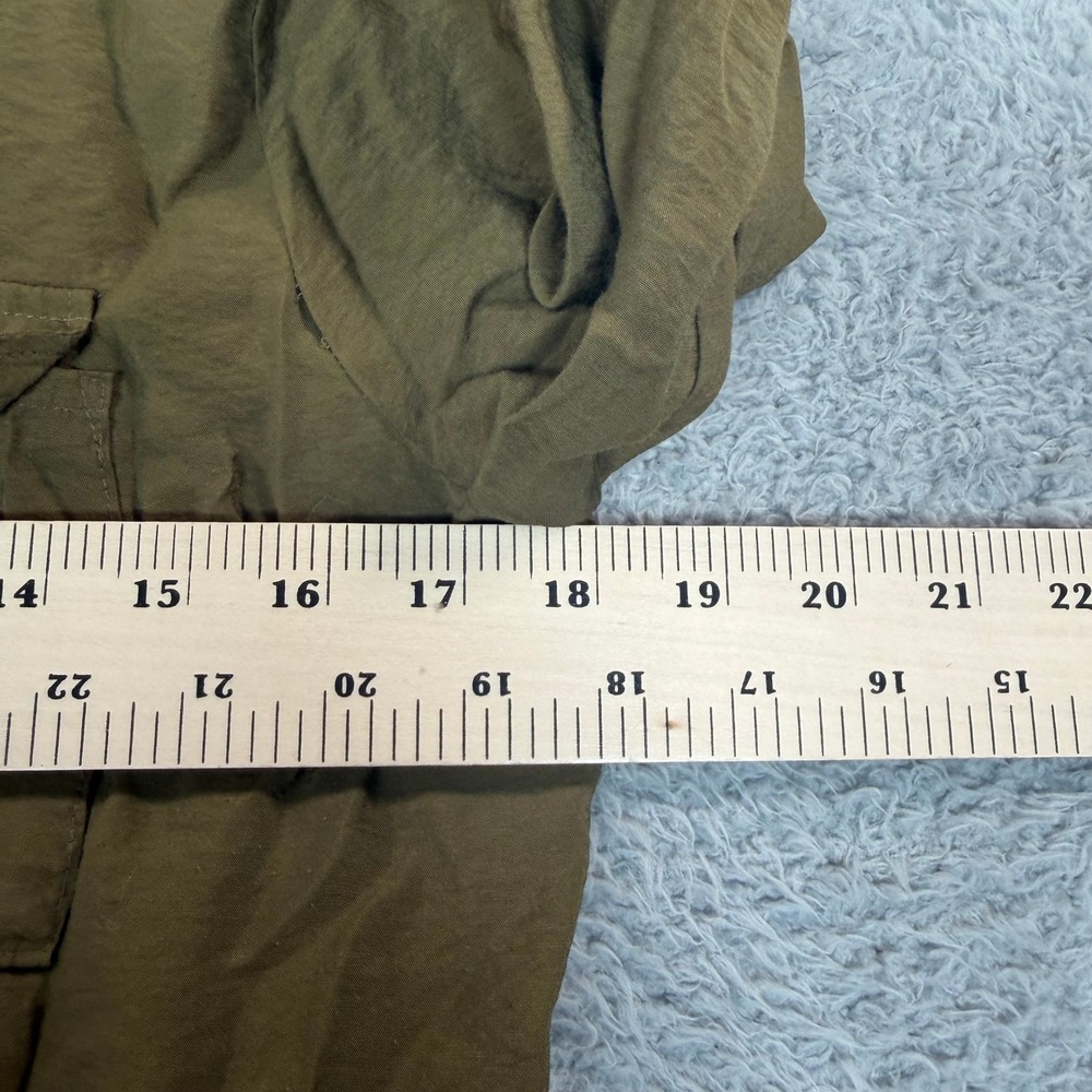 Maeve Anthropologie Olive Green Utility Button Down Shirt Dress Womens Size 2 - Picture 9 of 12